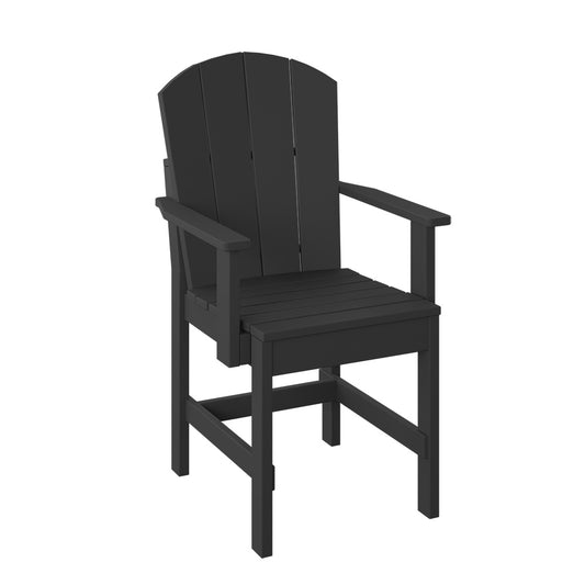 Polybird - Fanback Dining Chair Black - P8-R-BK view 1