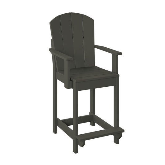 Polybird - Fanback Dining Chair "Counter Height" Coffee - P8-C-CF view 1