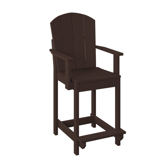 Polybird - Fanback Dining Chair "Counter Height" Tudor Brown - P8-C-TB view 1