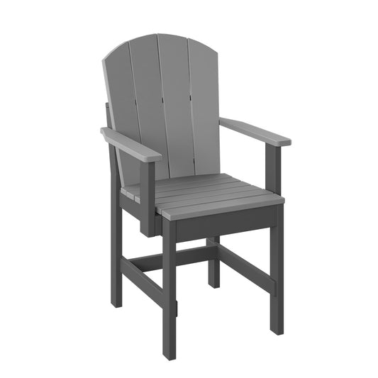 Polybird - Fanback Dining Chair Light Gray And Charcoal - P8-R-LG-CH view 1