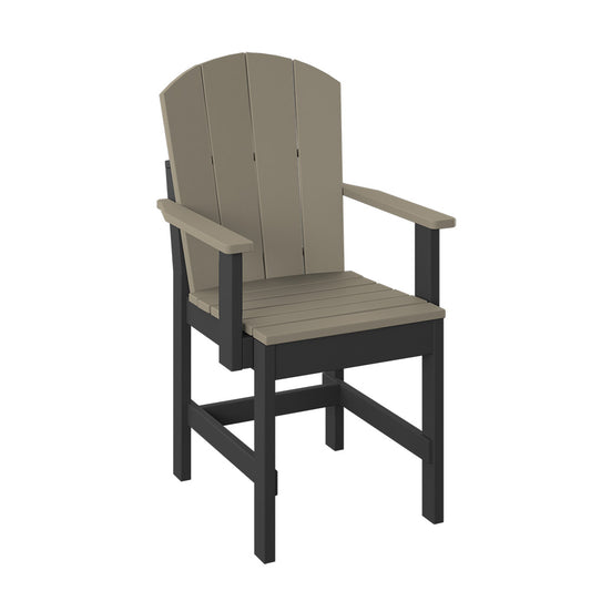 Polybird - Fanback Dining Chair Weatherwood And Black - P8-R-WW-BK view 1