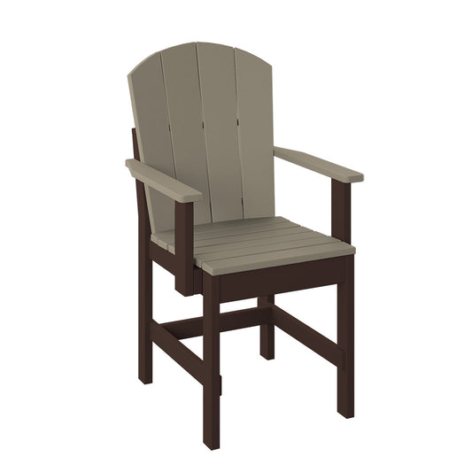 Polybird - Fanback Dining Chair Weatherwood And Tudor Brown - P8-R-WW-TB view 1