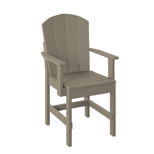 Polybird - Fanback Dining Chair Weatherwood - P8-R-WW view 1