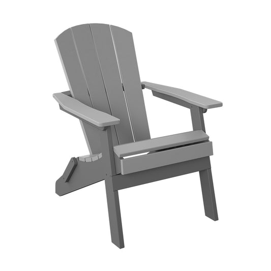Polybird - Folding Adirondack Chair Light Gray And Charcoal - P3-LG-CH view 1