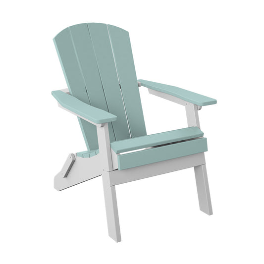 Polybird - Folding Adirondack Chair Sage And White - P3-SG-WT view 1