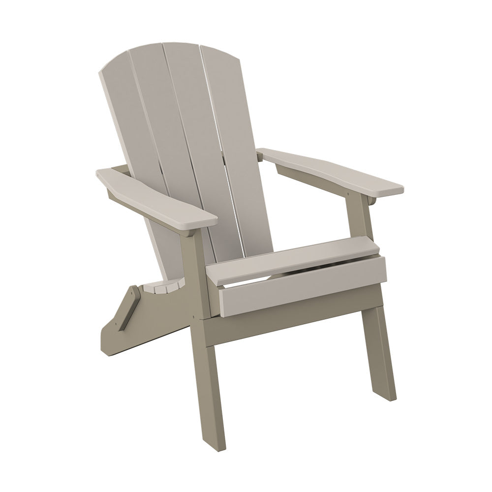 Polybird - Folding Adirondack Chair Sand And Weatherwood - P3-SN-WW view 1