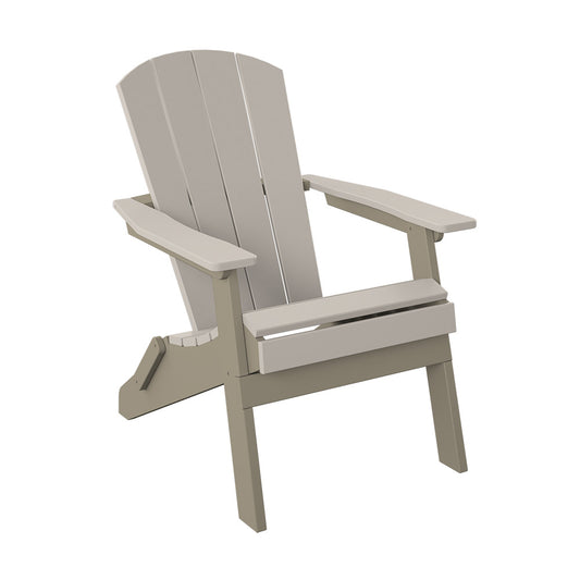 Polybird - Folding Adirondack Chair Sand And Weatherwood - P3-SN-WW view 1