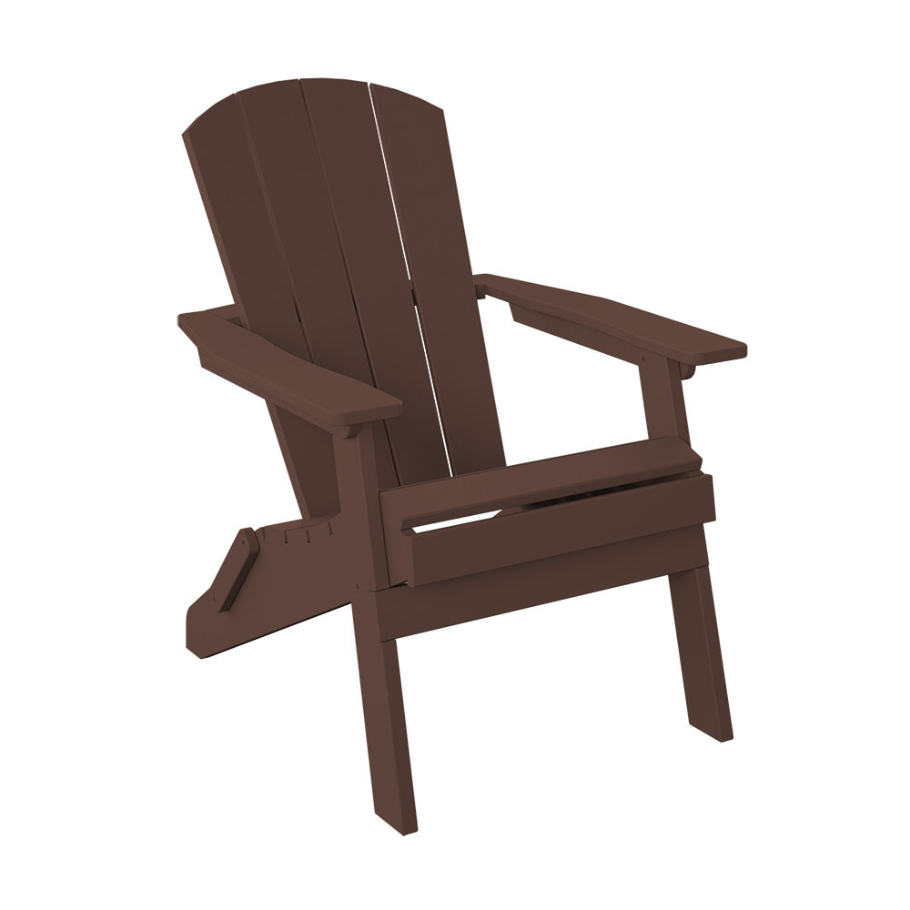 Polybird - Folding Adirondack Chair Tudor Brown - P3-TB view 1