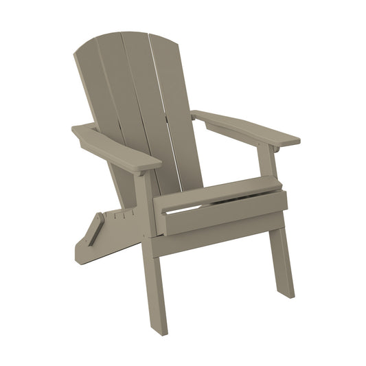 Polybird - Folding Adirondack Chair Weatherwood - P3-WW view 1
