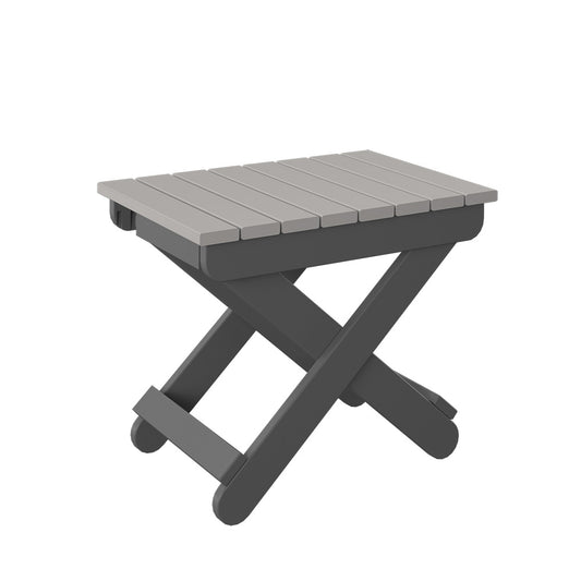Polybird - Folding End Table Light Gray And Charcoal - P46-LG-CH view 1