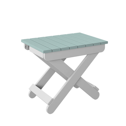 Polybird - Folding End Table Sage And White - P46-SG-WT view 1