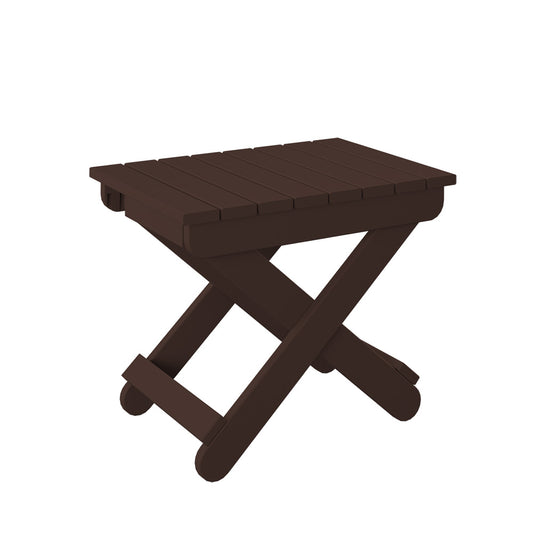 Polybird - Folding End Table Tudor Brown - P46-TB view 1