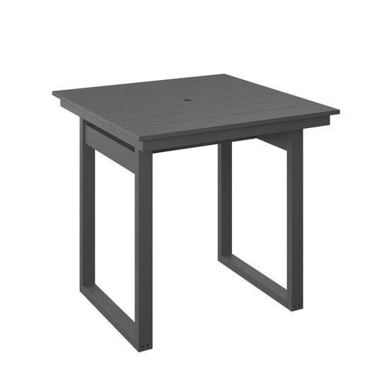 Polybird - Modern 38" Square Table "Counter Height" Charcoal - P131-C-CH view 1