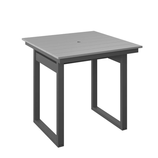 Polybird - Modern 38" Square Table "Counter Height" Light Gray And Charcoal - P131-C-LG-CH view 1