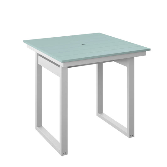 Polybird - Modern 38" Square Table "Counter Height" Sage And White - P131-C-SG-WT view 1