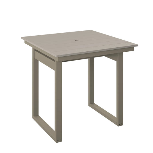 Polybird - Modern 38" Square Table "Counter Height" Sand And Weatherwood - P131-C-SN-WW view 1