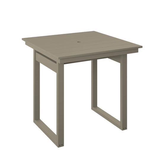Polybird - Modern 38" Square Table "Counter Height" Weatherwood - P131-C-WW view 1