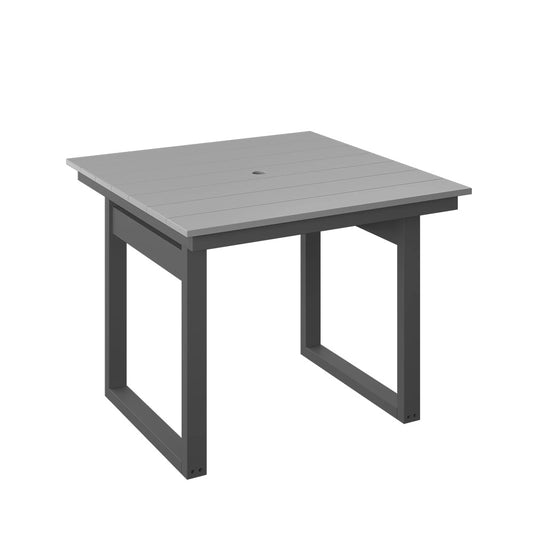 Polybird - Modern 38" Square Table Light Gray And Charcoal - P131-R-LG-CH view 1
