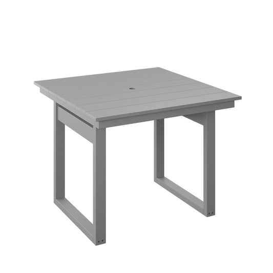 Polybird - Modern 38" Square Table Light Gray - P131-R-LG view 1