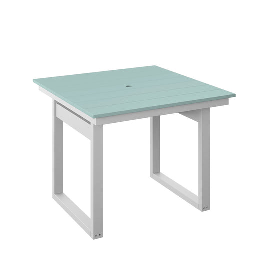 Polybird - Modern 38" Square Table Sage And White - P131-R-SG-WT view 1