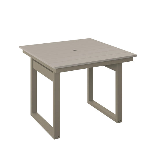 Polybird - Modern 38" Square Table Sand And Weatherwood - P131-R-SN-WW view 1