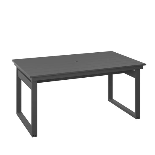 Polybird - Modern 38" X 64" Table Charcoal - P132-R-CH view 1