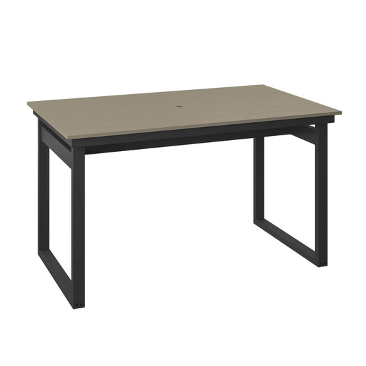 Polybird - Modern 38" X 64" Table "Counter Height" Weatherwood And Black - P132-C-WW-BK view 1