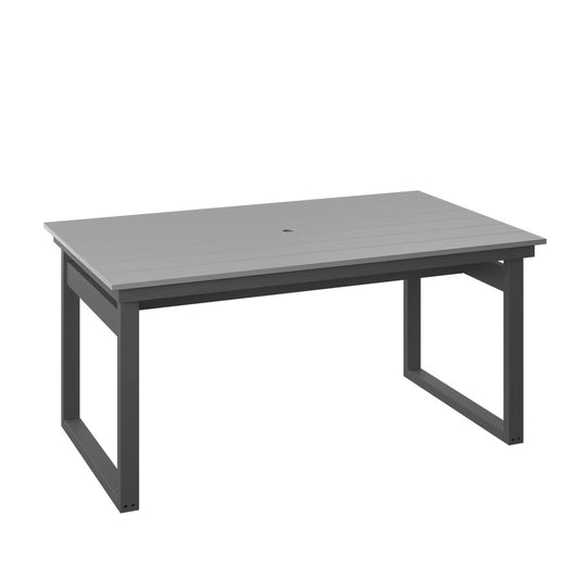 Polybird - Modern 38" X 64" Table Light Gray And Charcoal - P132-R-LG-CH view 1