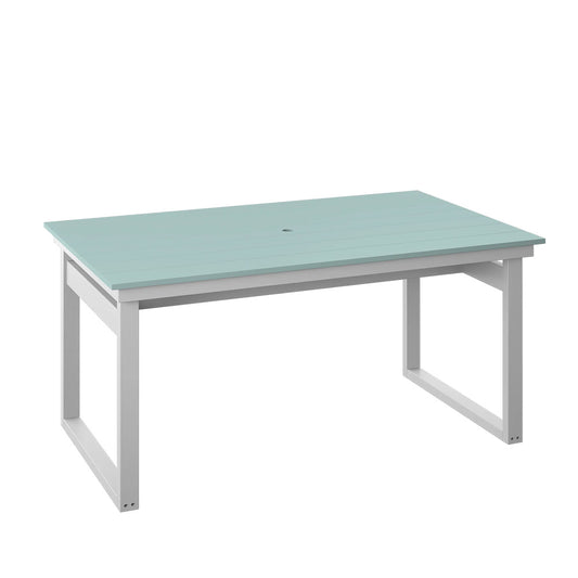 Polybird - Modern 38" X 64" Table Sage And White - P132-R-SG-WT view 1