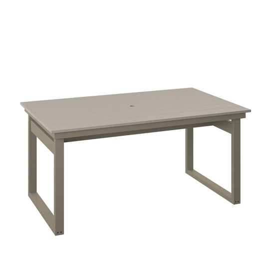 Polybird - Modern 38" X 64" Table Sand And Weatherwood - P132-R-SN-WW view 1