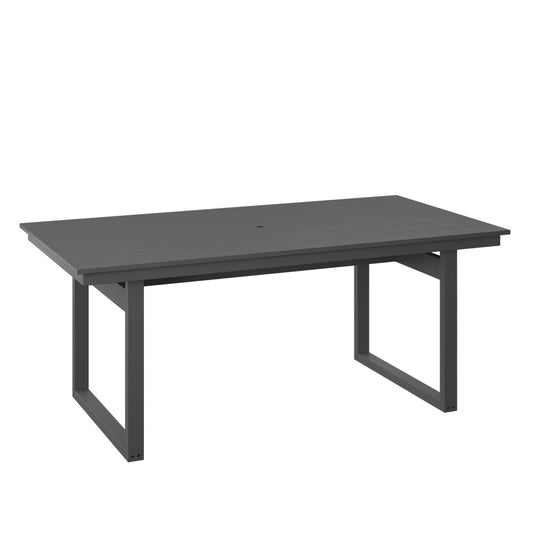 Polybird - Modern 38" X 74" Table Charcoal - P133-R-CH view 1