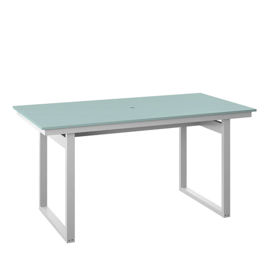 Polybird - Modern 38" X 74" Table "Counter Height" Sage And White - P133-C-SG-WT view 1