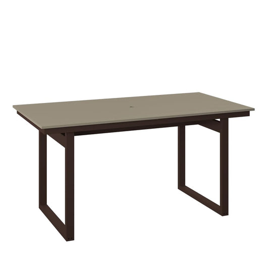 Polybird - Modern 38" X 74" Table "Counter Height" Weatherwood And Tudor Brown - P133-C-WW-TB view 1