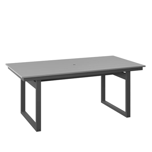 Polybird - Modern 38" X 74" Table Light Gray And Charcoal - P133-R-LG-CH view 1