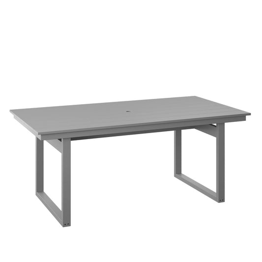 Polybird - Modern 38" X 74" Table Light Gray - P133-R-LG view 1