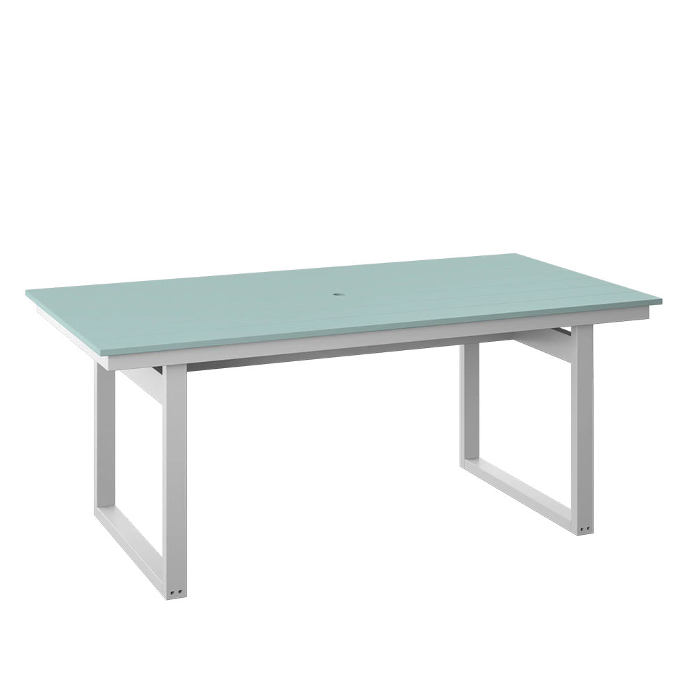 Polybird - Modern 38" X 74" Table Sage And White - P133-R-SG-WT view 1