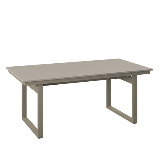 Polybird - Modern 38" X 74" Table Sand And Weatherwood - P133-R-SN-WW view 1