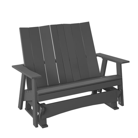 Polybird - Modern 4' Glider Bench Charcoal - P63-CH view 1