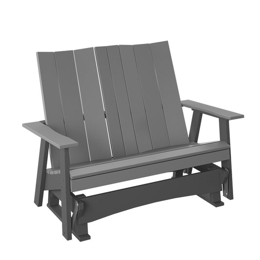 Polybird - Modern 4' Glider Bench Light Gray And Charcoal - P63-LG-CH view 1