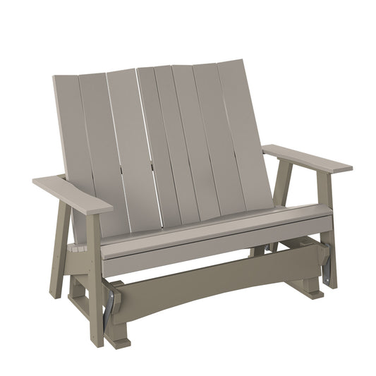 Polybird - Modern 4' Glider Bench Sand And Weatherwood - P63-SN-WW view 1