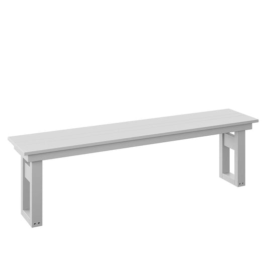 Polybird - Modern 64" Dining Bench White - P130-R-WT view 1