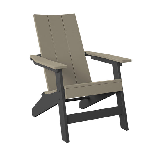 Polybird - Modern Adirondack Weatherwood And Black - P60-WW-BK view 1