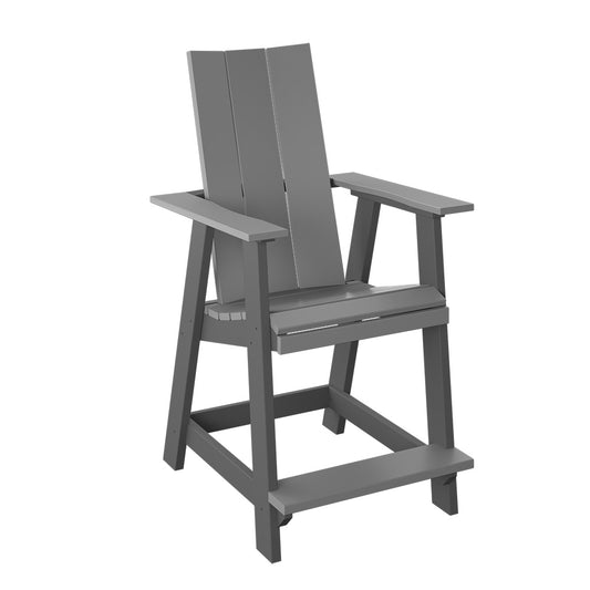 Polybird - Modern Balcony Chair Light Gray And Charcoal - P64-LG-CH view 1