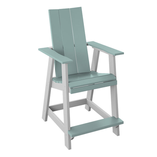 Polybird - Modern Balcony Chair Sage And White - P64-SG-WT view 1