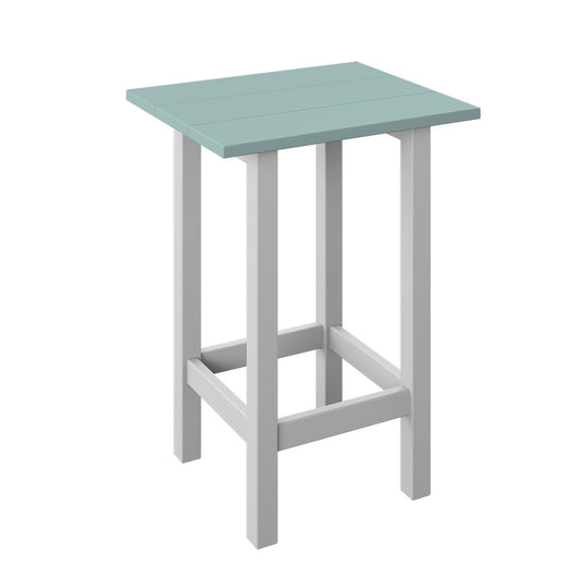 Polybird - Modern Balcony End Table sage And White - P65-SG-WT view 1