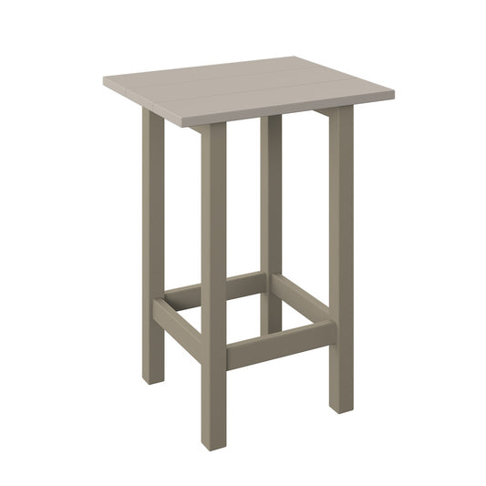Polybird - Modern Balcony End Table sand And Weatherwood - P65-SN-WW view 1