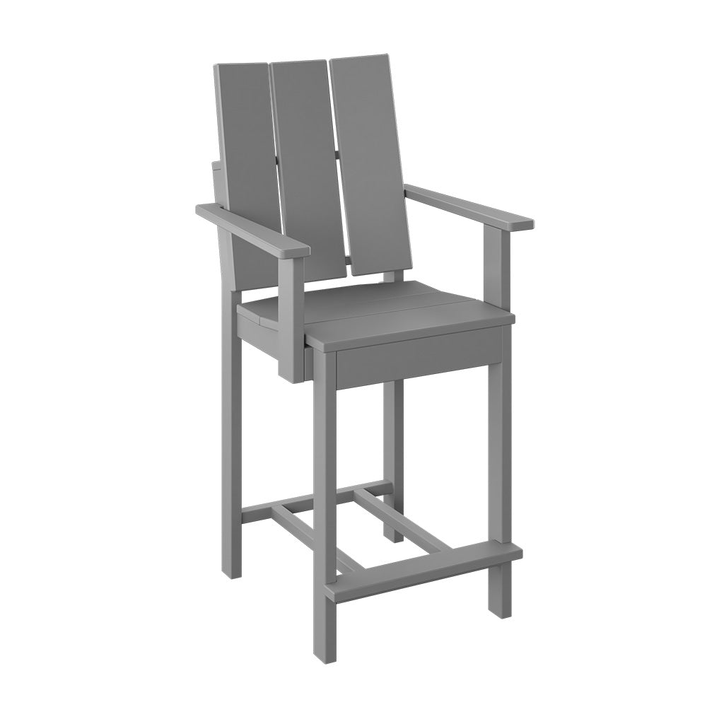 Polybird - Modern Dining Chair "Counter Height" Light Gray - P9-C-LG view 1
