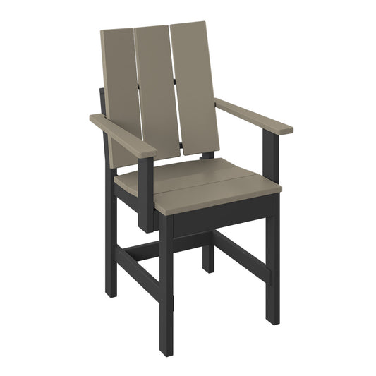 Polybird - Modern Dining Chair Weatherwood And Black - P9-R-WW-BK view 1