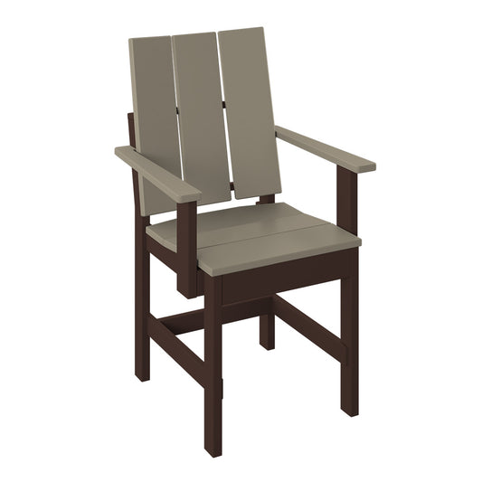 Polybird - Modern Dining Chair Weatherwood And Tudor Brown - P9-R-WW-TB view 1