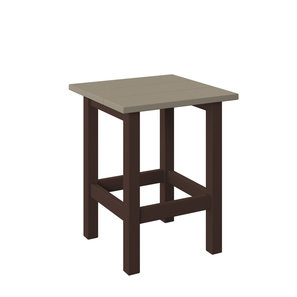 Polybird - Modern End Table weatherwood And Tudor Brown - P66-WW-TB view 1